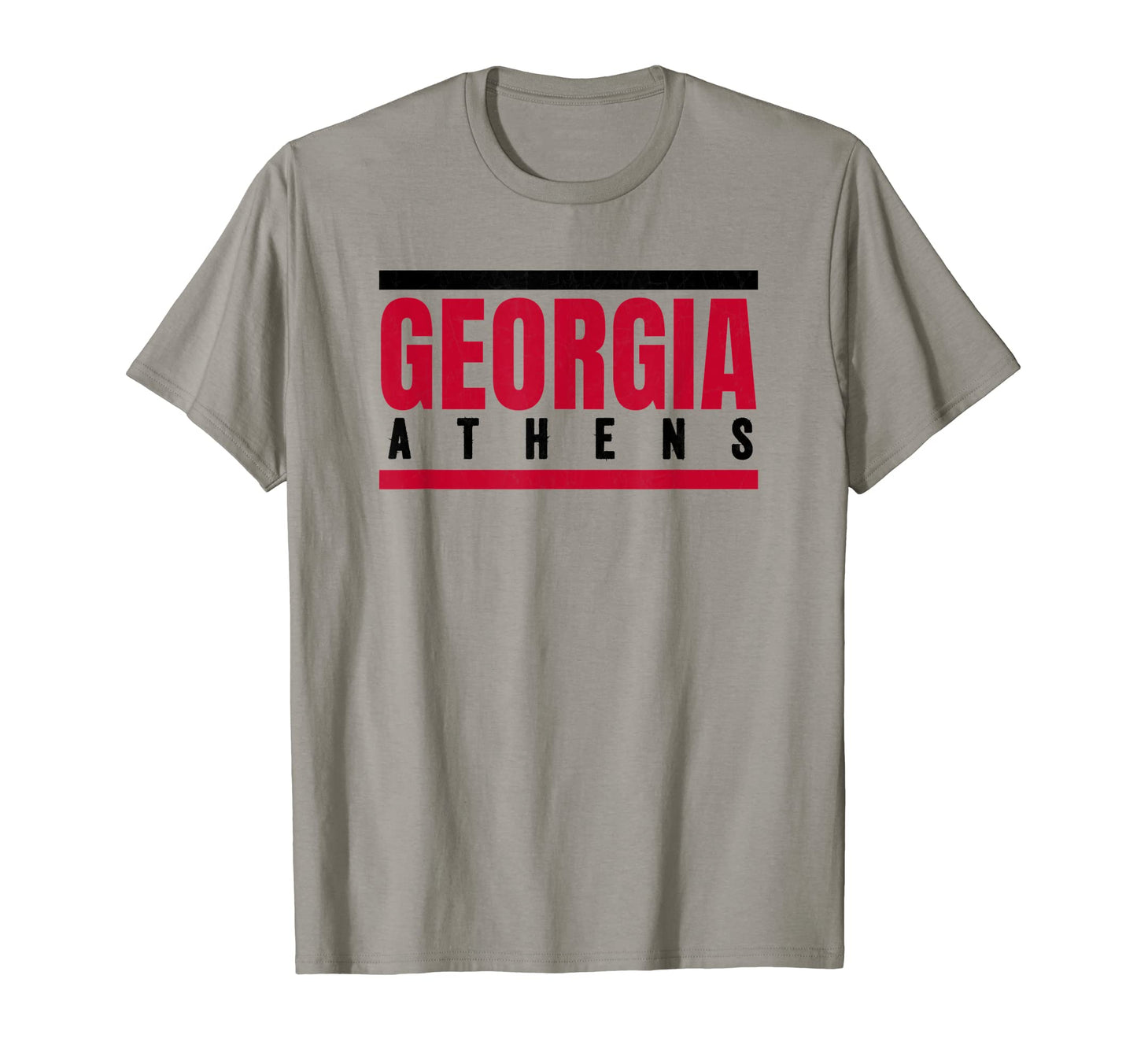 Striped Athens Ga Red Black Striped T-Shirt - Aesthetic Graphic for Adults - T-Shirt, Sweatshirt, Hoodie