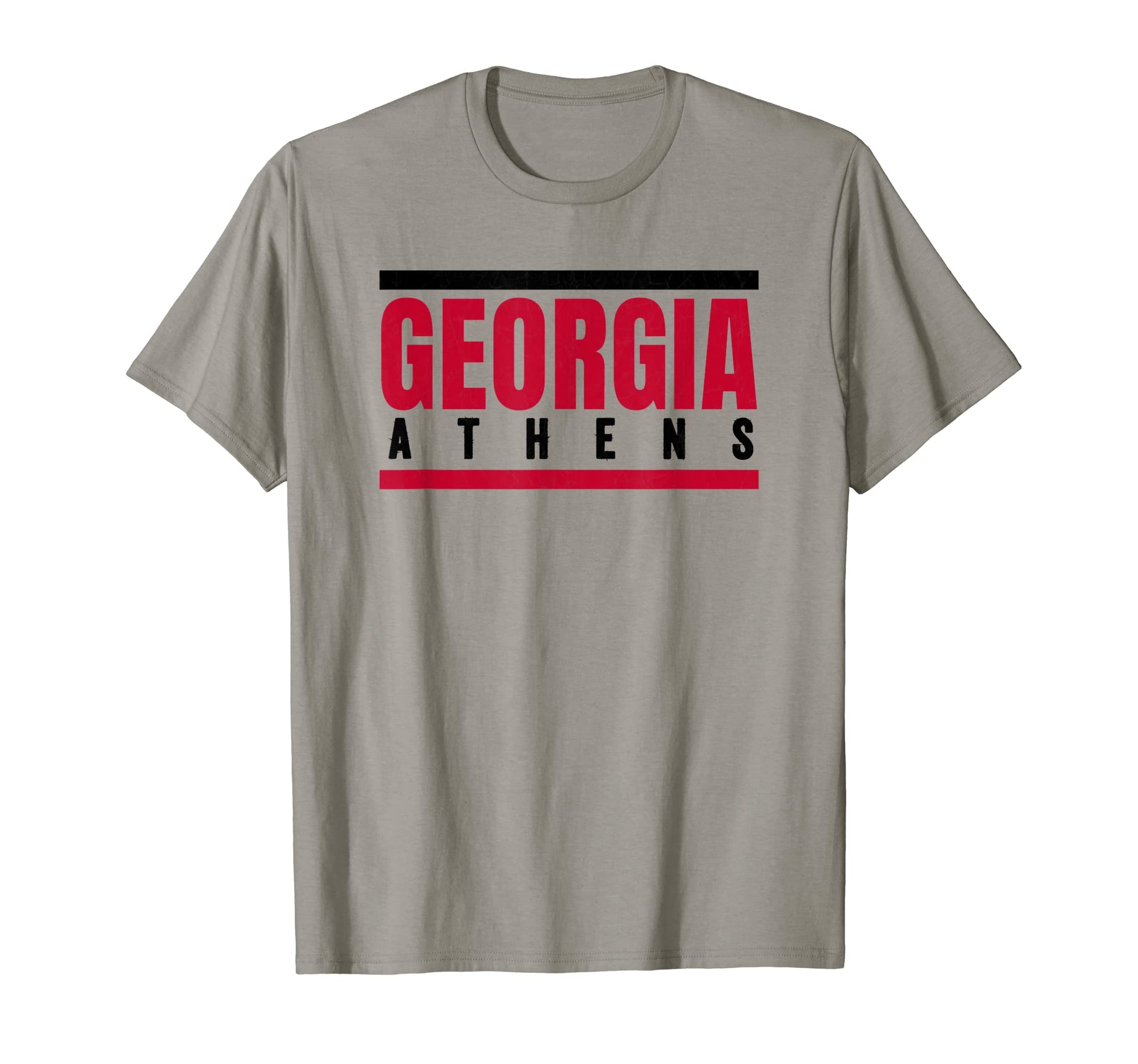 Striped Athens Ga Red Black Striped T-Shirt - Aesthetic Graphic for Adults - T-Shirt, Sweatshirt, Hoodie
