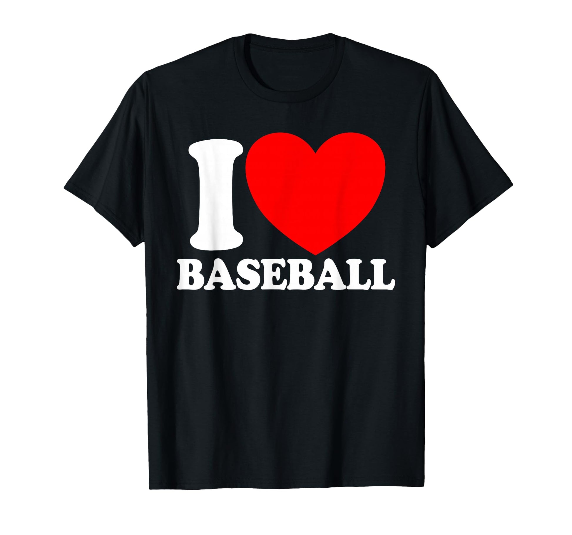 I Love Baseball Red Heart Baseball T-Shirt - Streetwear Style for Adults - T-Shirt, Sweatshirt, Hoodie