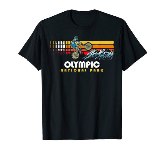 80S Olympic National Park Mountain T-Shirt - Minimalist Print for Adults - T-Shirt, Sweatshirt, Hoodie
