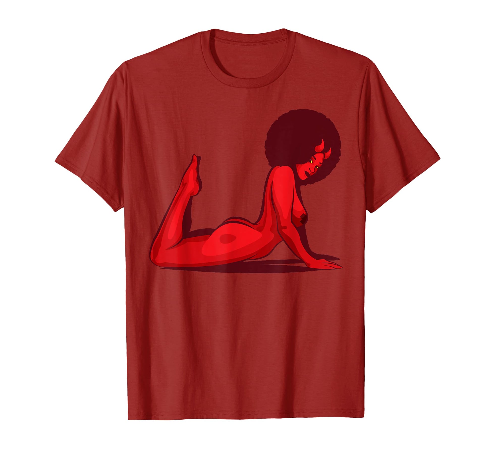 Devil Afro Pin Up T-Shirt - Fun Novelty Design for Adults - T-Shirt, Sweatshirt, Hoodie