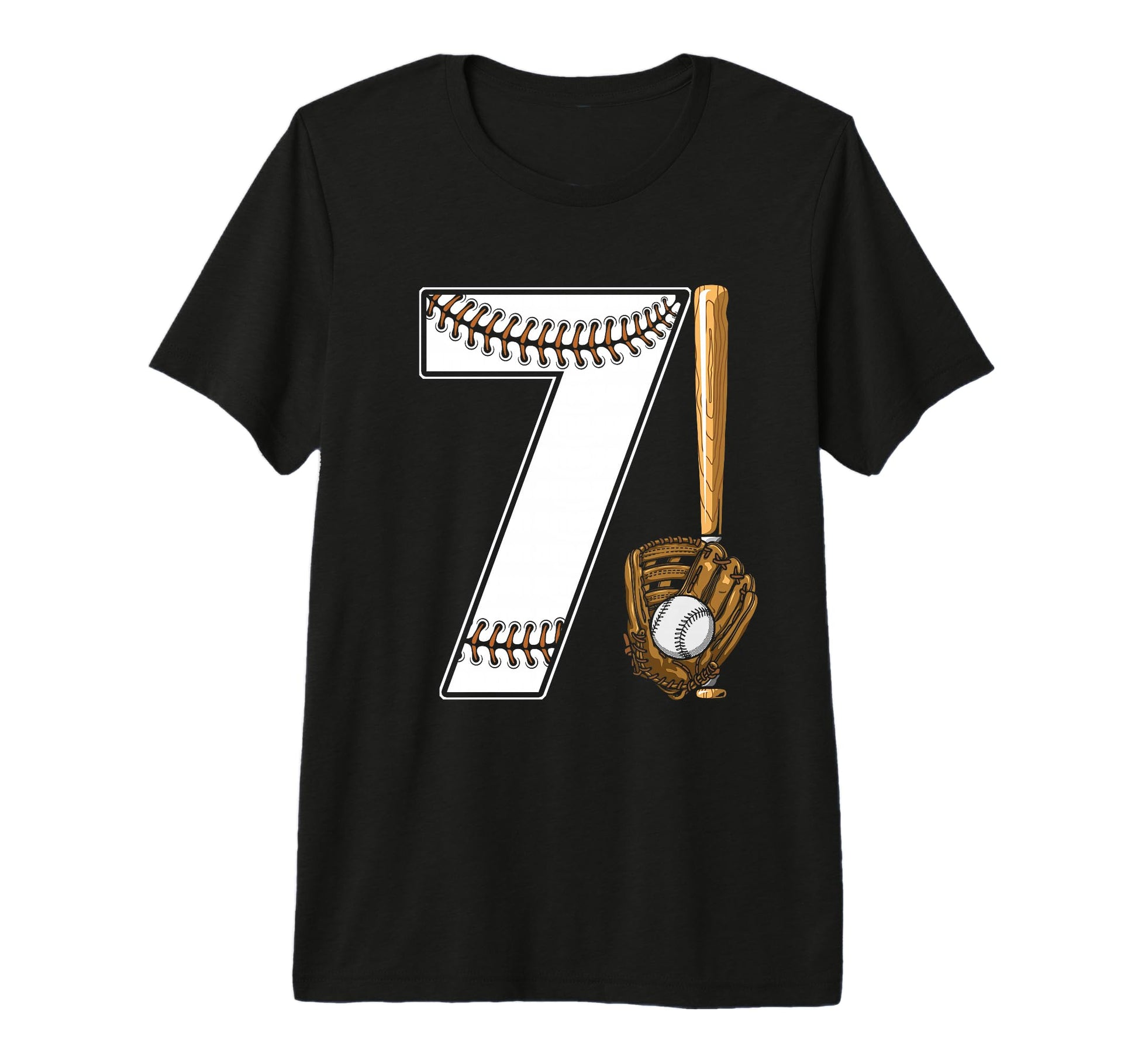 Baseball Birthday 7Th Birthday T-Shirt - Aesthetic Graphic for Adults - T-Shirt, Sweatshirt, Hoodie