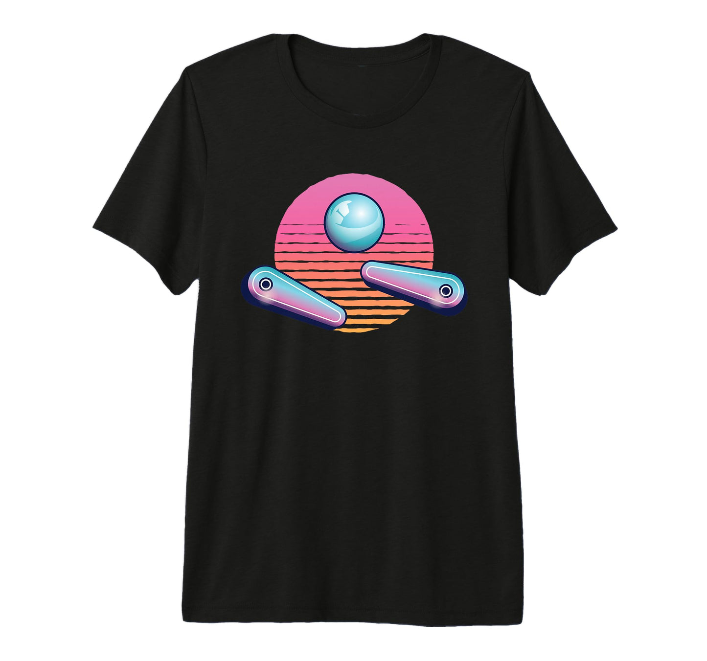 Pinball Arcade Game Machine 80S Gamer T-Shirt - Minimalist Print Men Women - T-Shirt, Sweatshirt, Hoodie