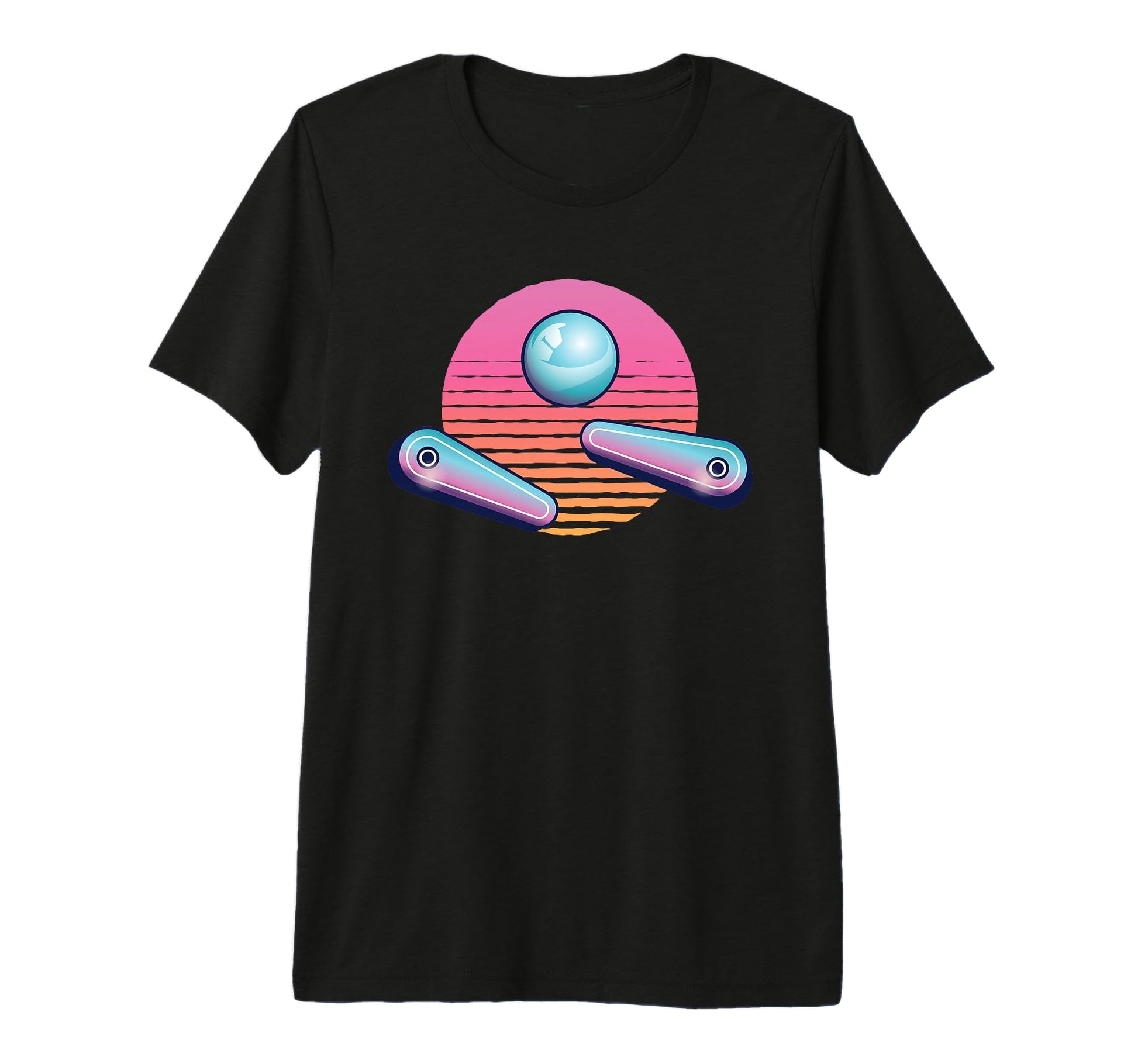 Pinball Arcade Game Machine 80S Gamer T-Shirt - Minimalist Print Men Women - T-Shirt, Sweatshirt, Hoodie