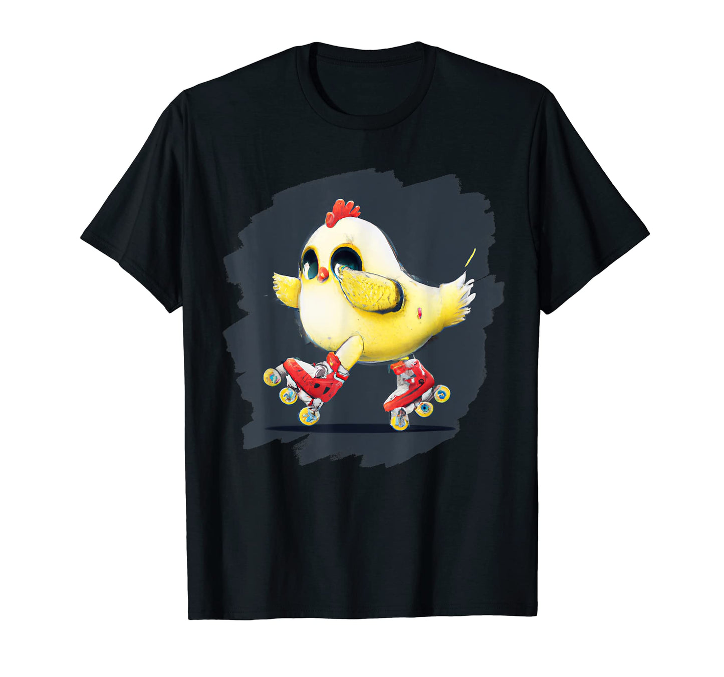 Funny Chicken Roller Skates Farm T-Shirt - Custom Art Print Men Women - T-Shirt, Sweatshirt, Hoodie