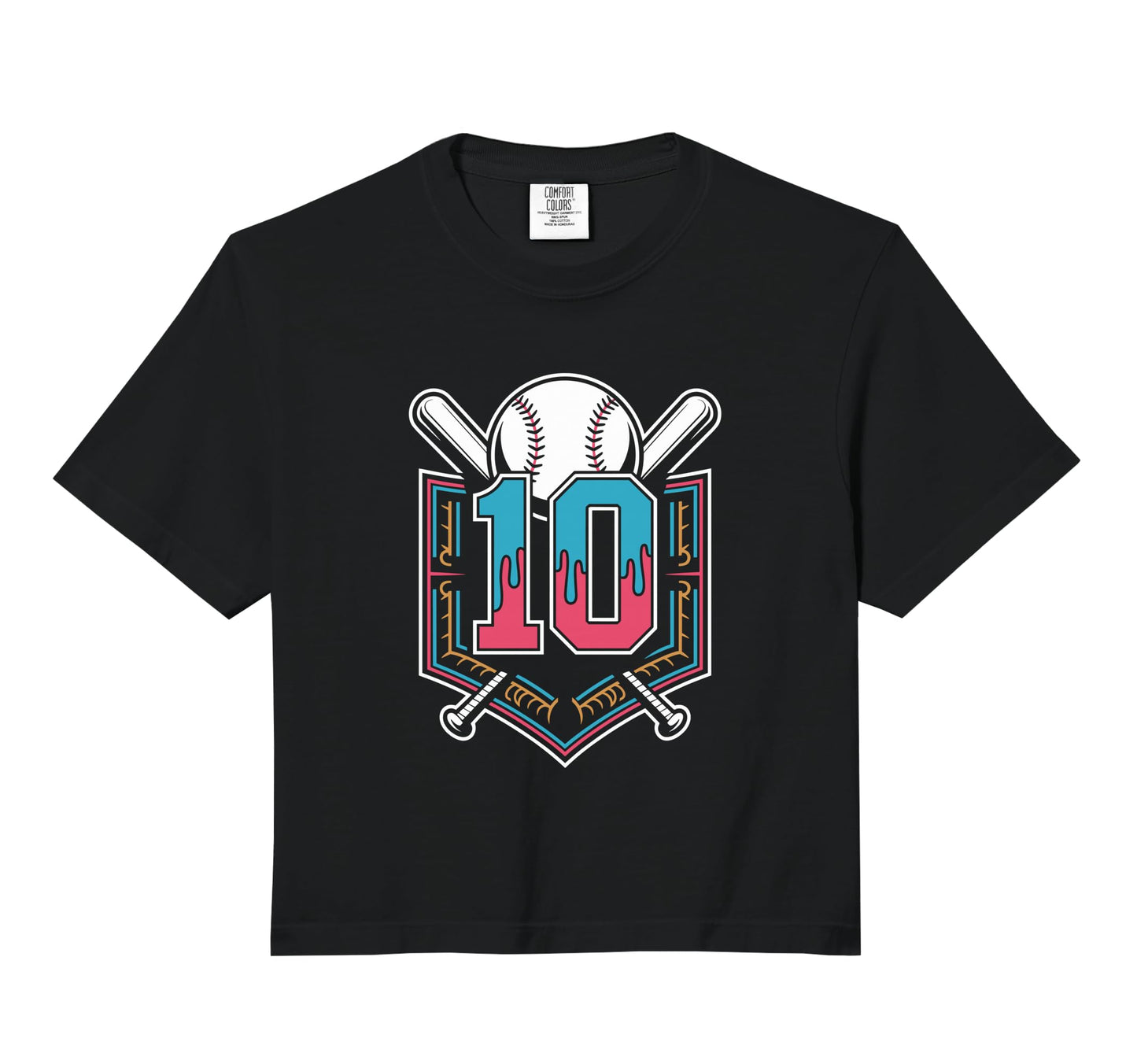 Baseball Turns 10 Ready Birthday Party Hoodie - Unique Graphic Men Women - T-Shirt, Sweatshirt, Hoodie
