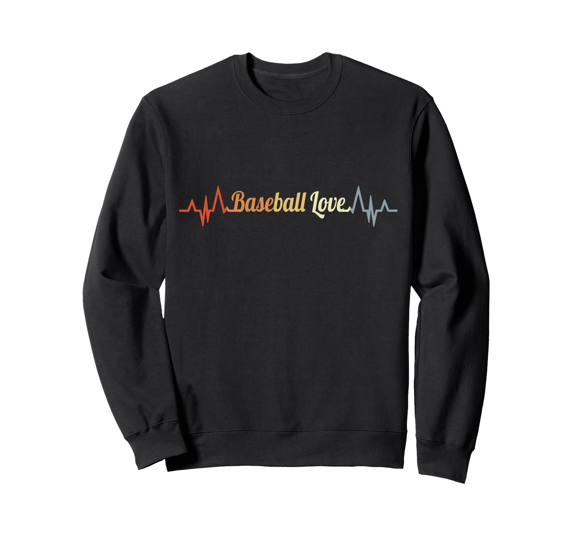 Baseball Heartbeat Baseballer Ecg Sweatshirt - Fun Novelty Design Unisex - T-Shirt, Sweatshirt, Hoodie