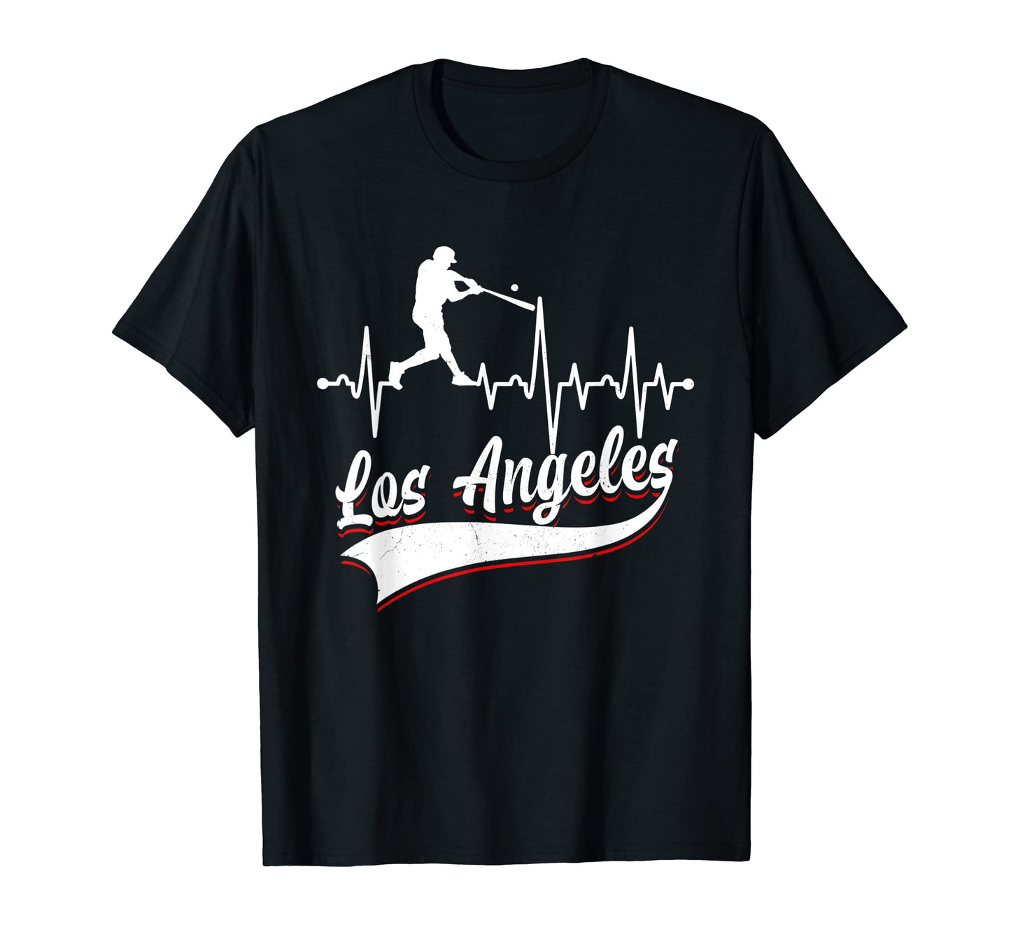Los Angeles Funny Baseball Heartbeat T-Shirt - Custom Art Print for Adults - T-Shirt, Sweatshirt, Hoodie