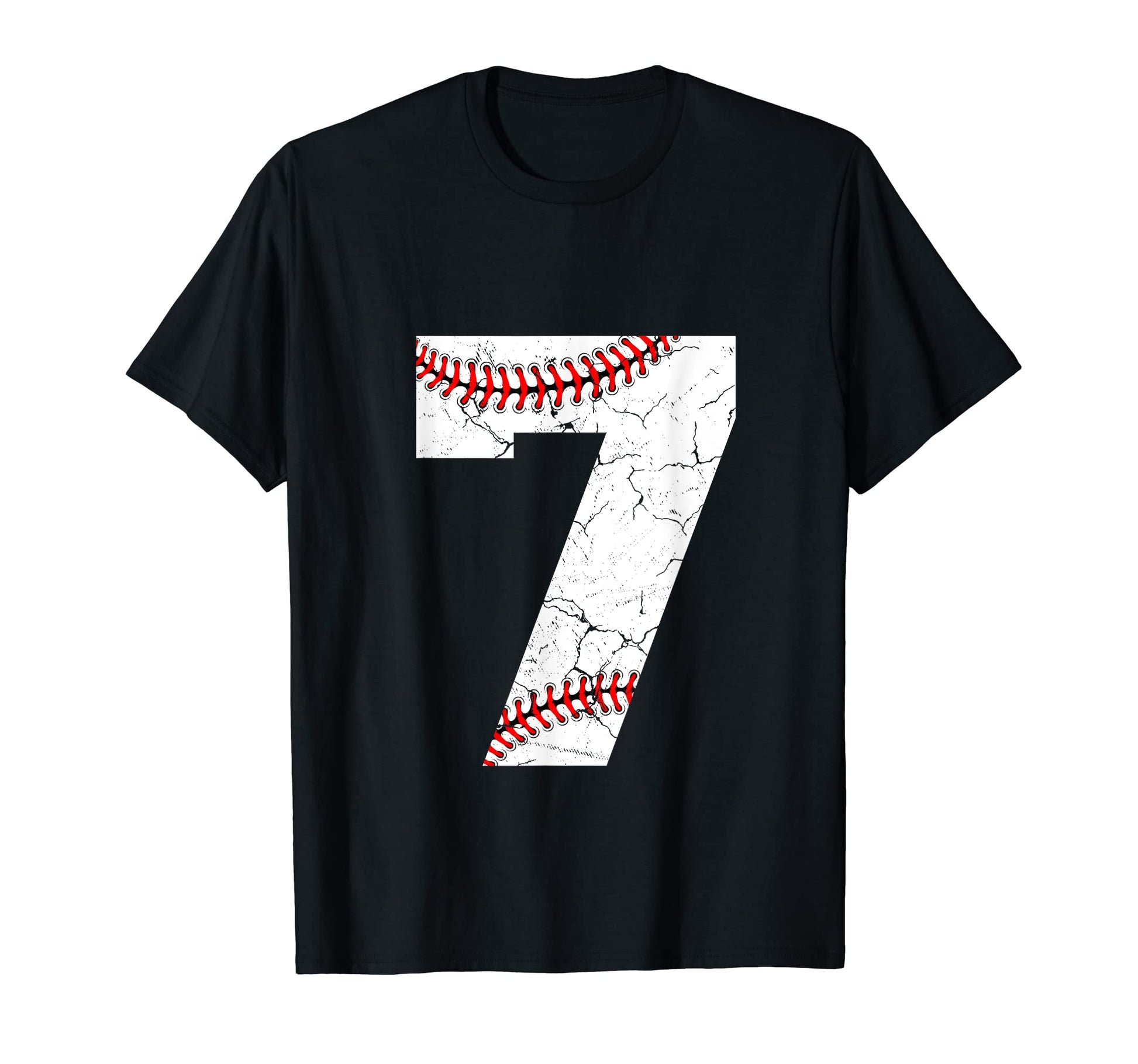 Baseball Jersey Number 7 T-Shirt - Fun Novelty Design for Adults - T-Shirt, Sweatshirt, Hoodie