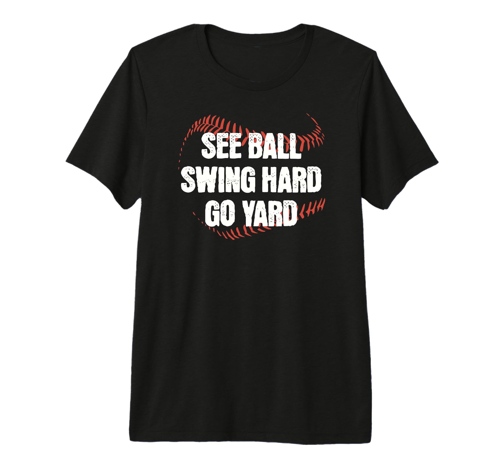 Funny Baseball Seams Home Run See Ball T-Shirt - Minimalist Print Unisex - T-Shirt, Sweatshirt, Hoodie