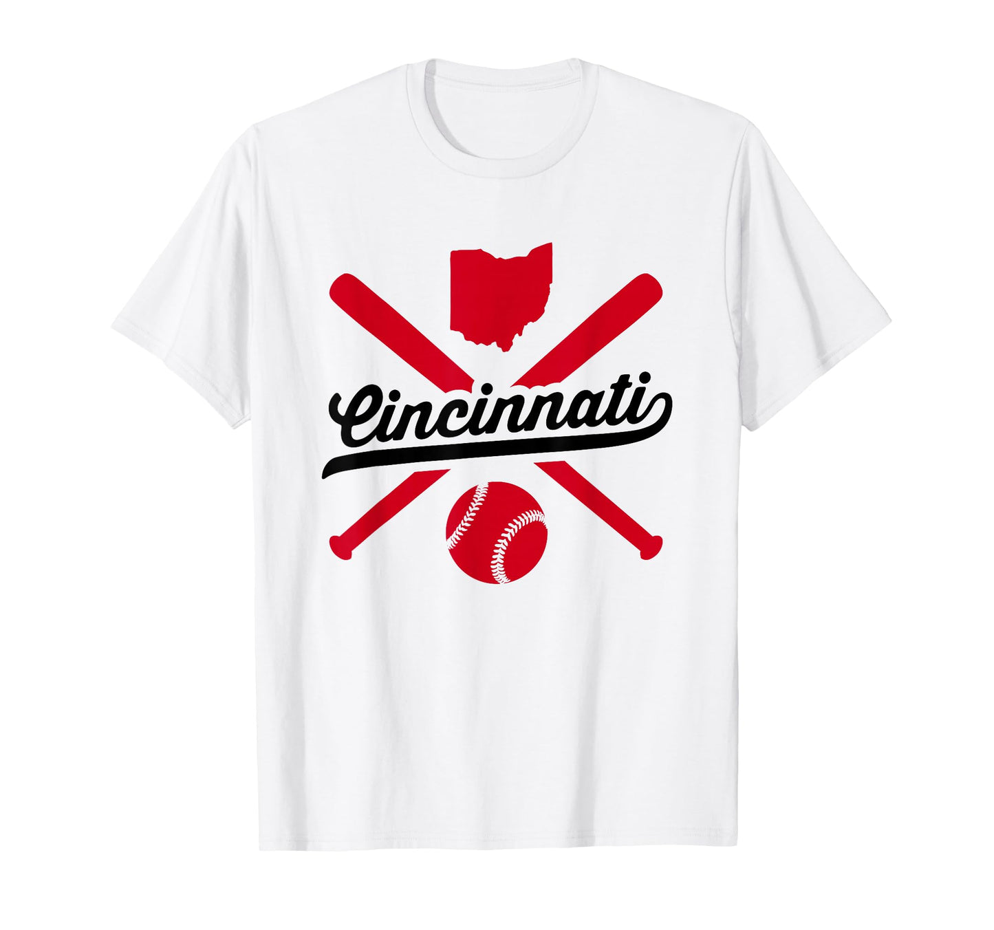 Cincinnati Baseball Ohio Pride Red Love T-Shirt - Aesthetic Graphic Unisex - T-Shirt, Sweatshirt, Hoodie