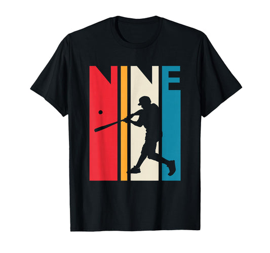 9Th Birthday Gift Nine Baseball T-Shirt - Novelty Apparel Men Women - T-Shirt, Sweatshirt, Hoodie