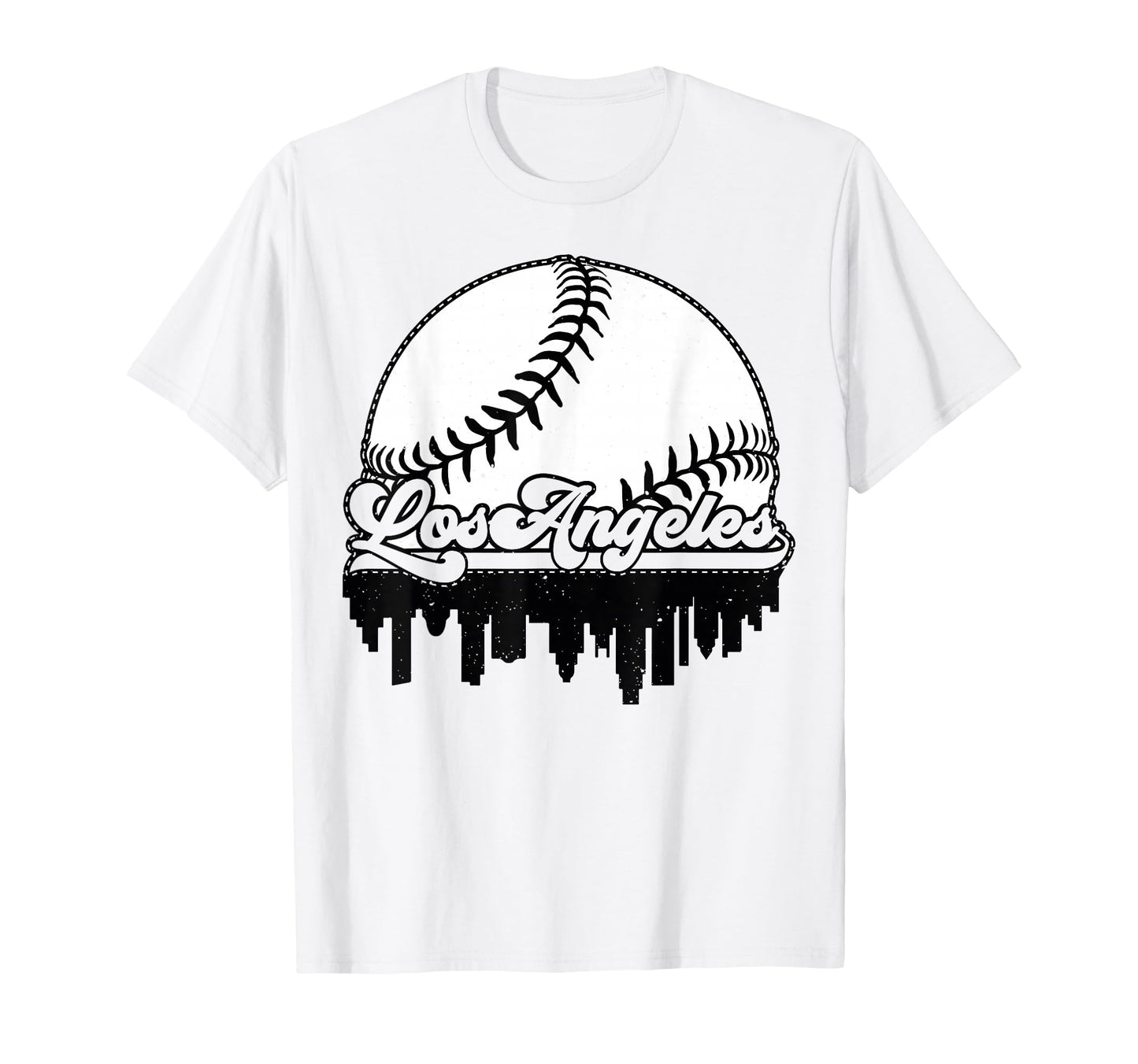 Los Angeles Baseball Distressed T-Shirt - Fun Novelty Design Men Women - T-Shirt, Sweatshirt, Hoodie