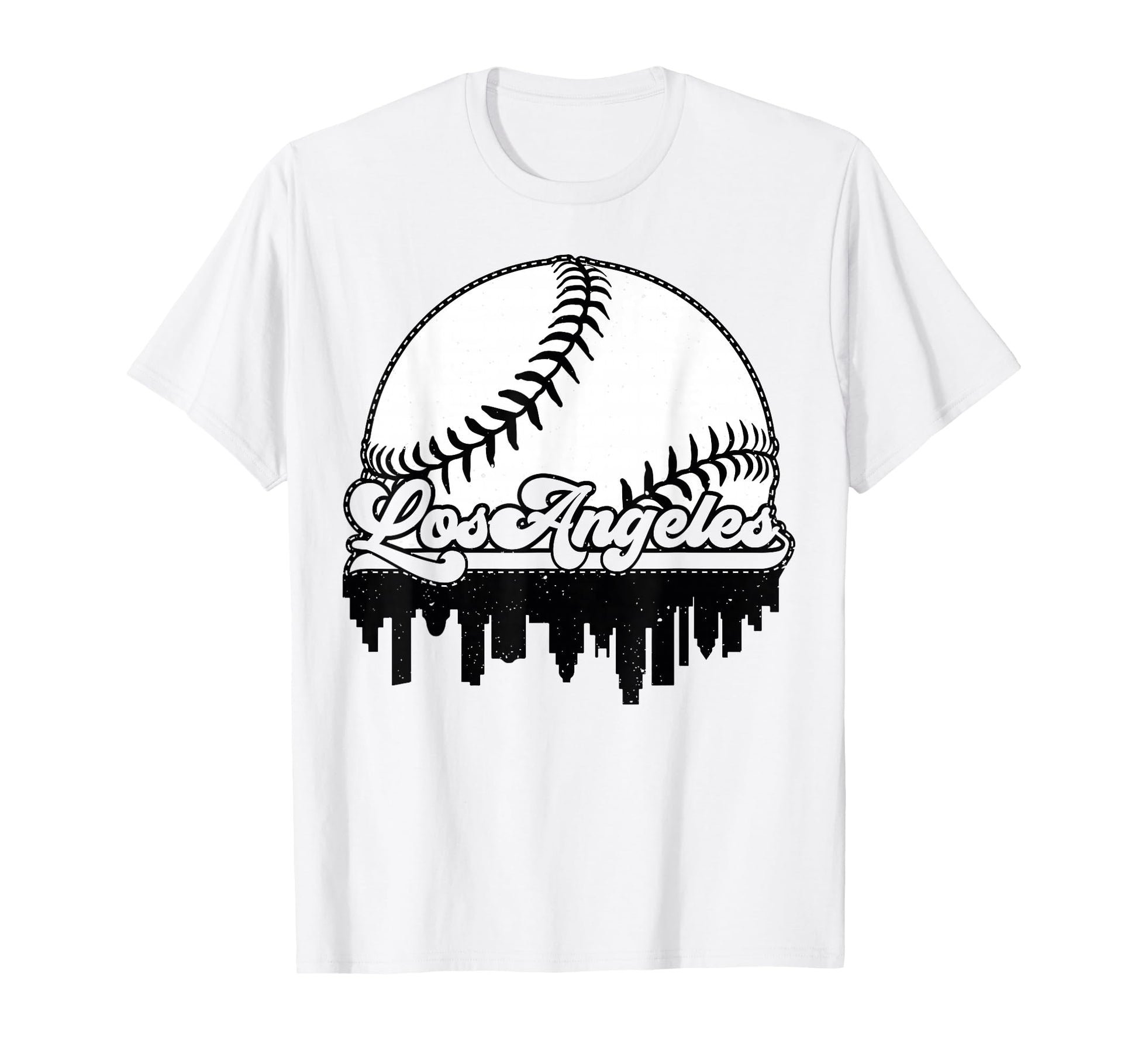 Los Angeles Baseball Distressed T-Shirt - Fun Novelty Design Men Women - T-Shirt, Sweatshirt, Hoodie