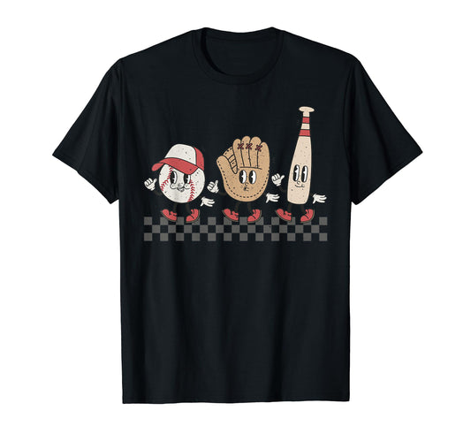 Baseball Groovy Cartoon Love Baseball T-Shirt - Trendy Graphic Unisex - T-Shirt, Sweatshirt, Hoodie