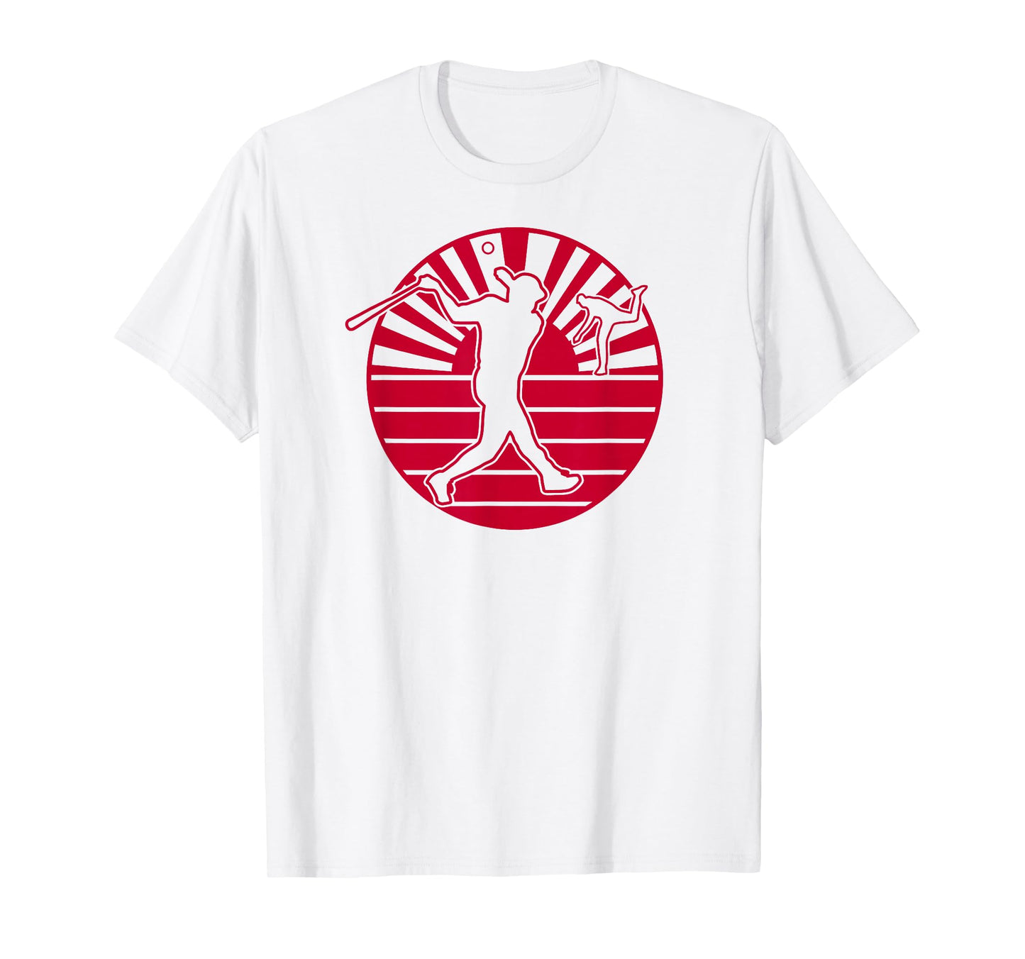 Japanese Flag Baseball Home Run Dinger T-Shirt - Novelty Apparel Men Women - T-Shirt, Sweatshirt, Hoodie