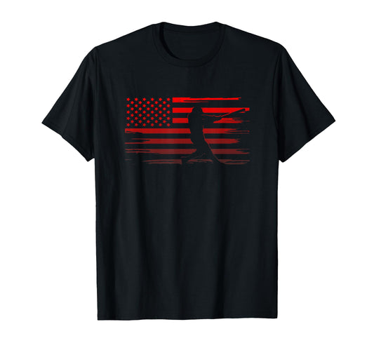 American Flag Baseball Baseball T-Shirt - Graphic Print Men Women - T-Shirt, Sweatshirt, Hoodie