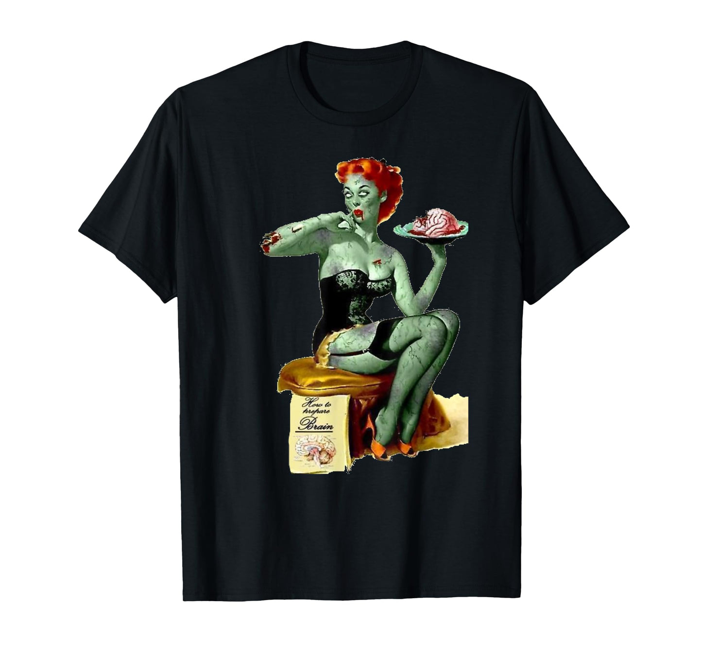 Zombie Pin Up Halloween T-Shirt - Unique Graphic for Adults - T-Shirt, Sweatshirt, Hoodie
