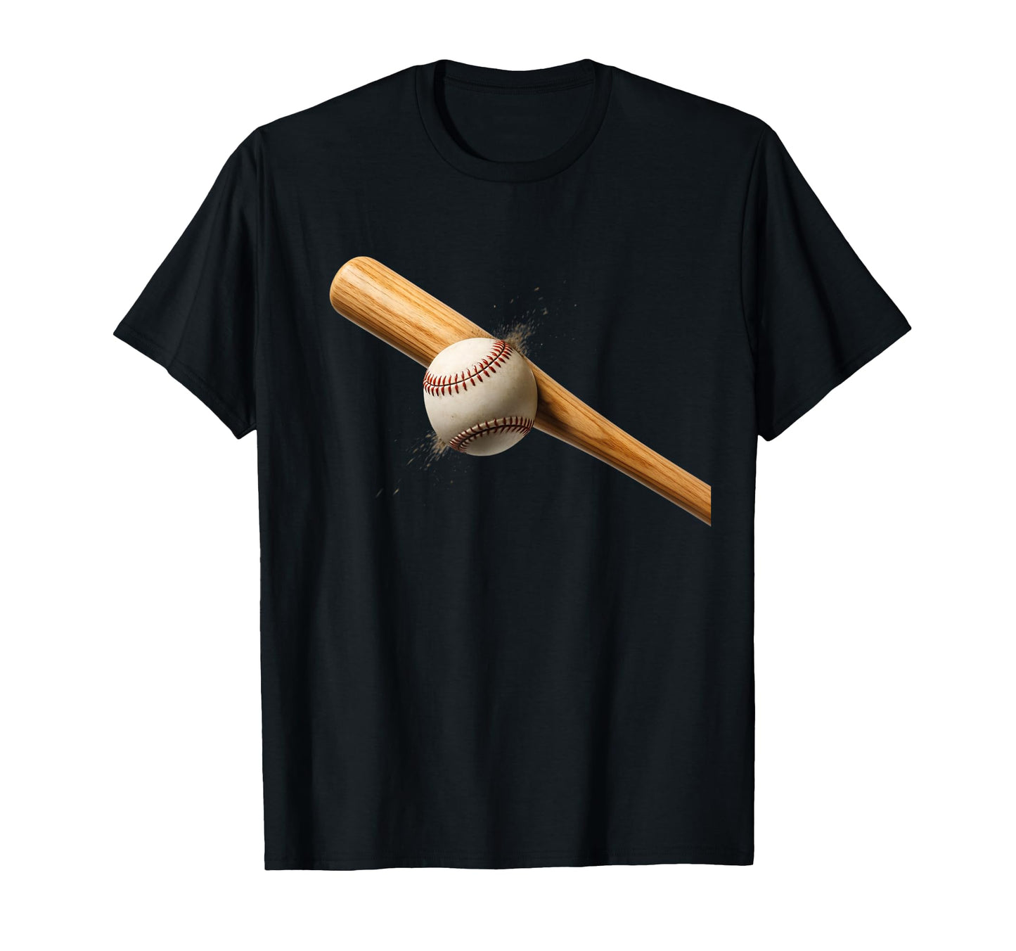 Baseball Bat Hitting Ball Home Run T-Shirt - Minimalist Print for Adults - T-Shirt, Sweatshirt, Hoodie