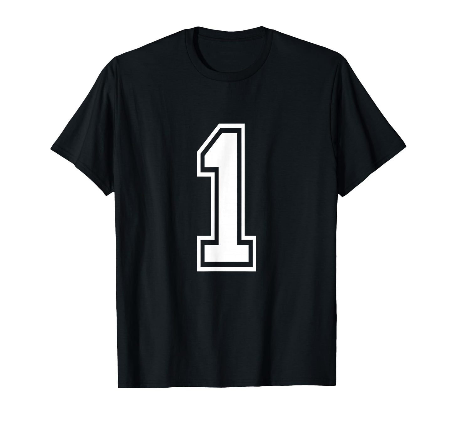Number 1 Birthday Varsity Sports Team T-Shirt - Minimalist Print Men Women - T-Shirt, Sweatshirt, Hoodie