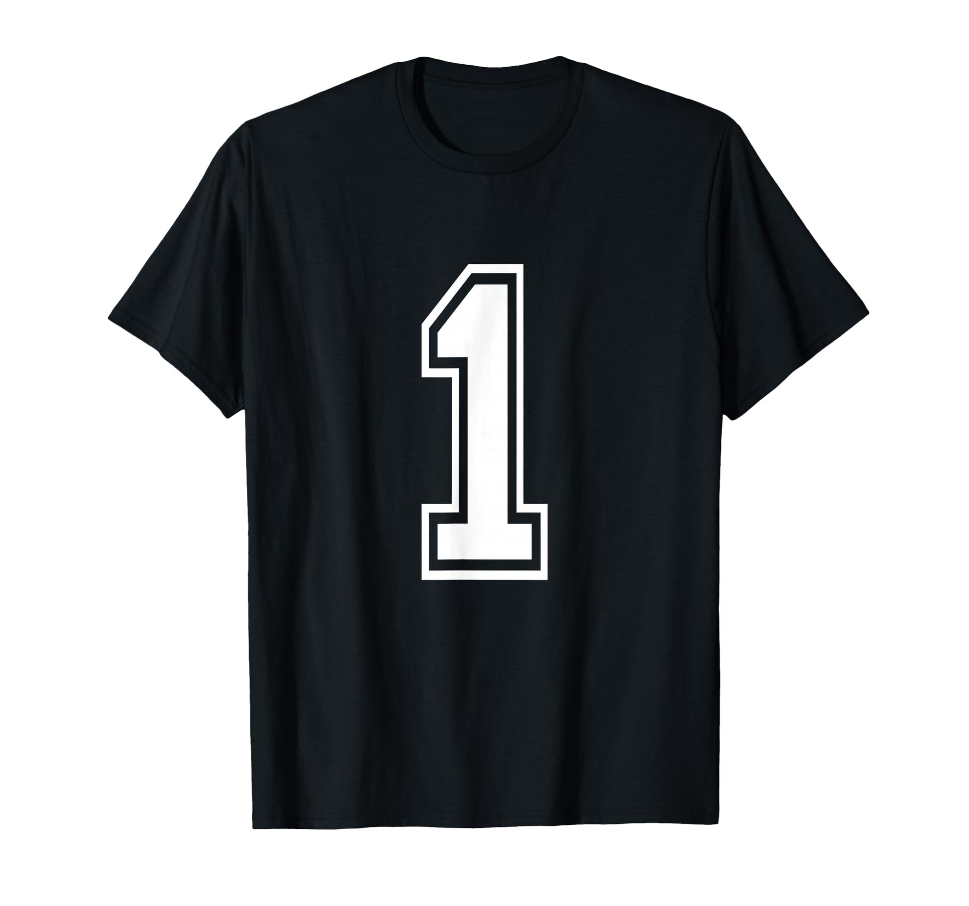 Number 1 Birthday Varsity Sports Team T-Shirt - Minimalist Print Men Women - T-Shirt, Sweatshirt, Hoodie