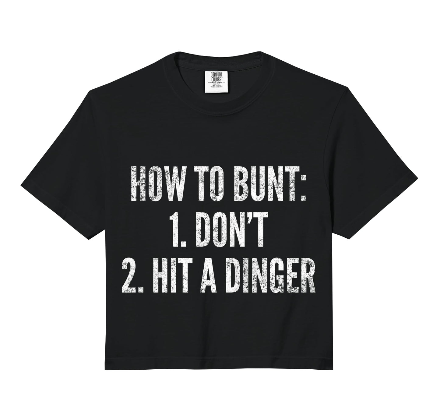 How To Bunt Hit Dinger Funny Baseball Sweatshirt - Minimalist Print Unisex - T-Shirt, Sweatshirt, Hoodie