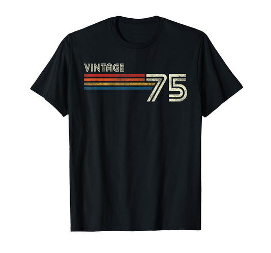 1975 Chest Stripe 48 Birthday T-Shirt - Unique Graphic for Adults - T-Shirt, Sweatshirt, Hoodie