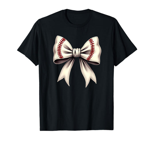 Baseball Coquette Bow Mommy T-Shirt - Unique Graphic Unisex - T-Shirt, Sweatshirt, Hoodie