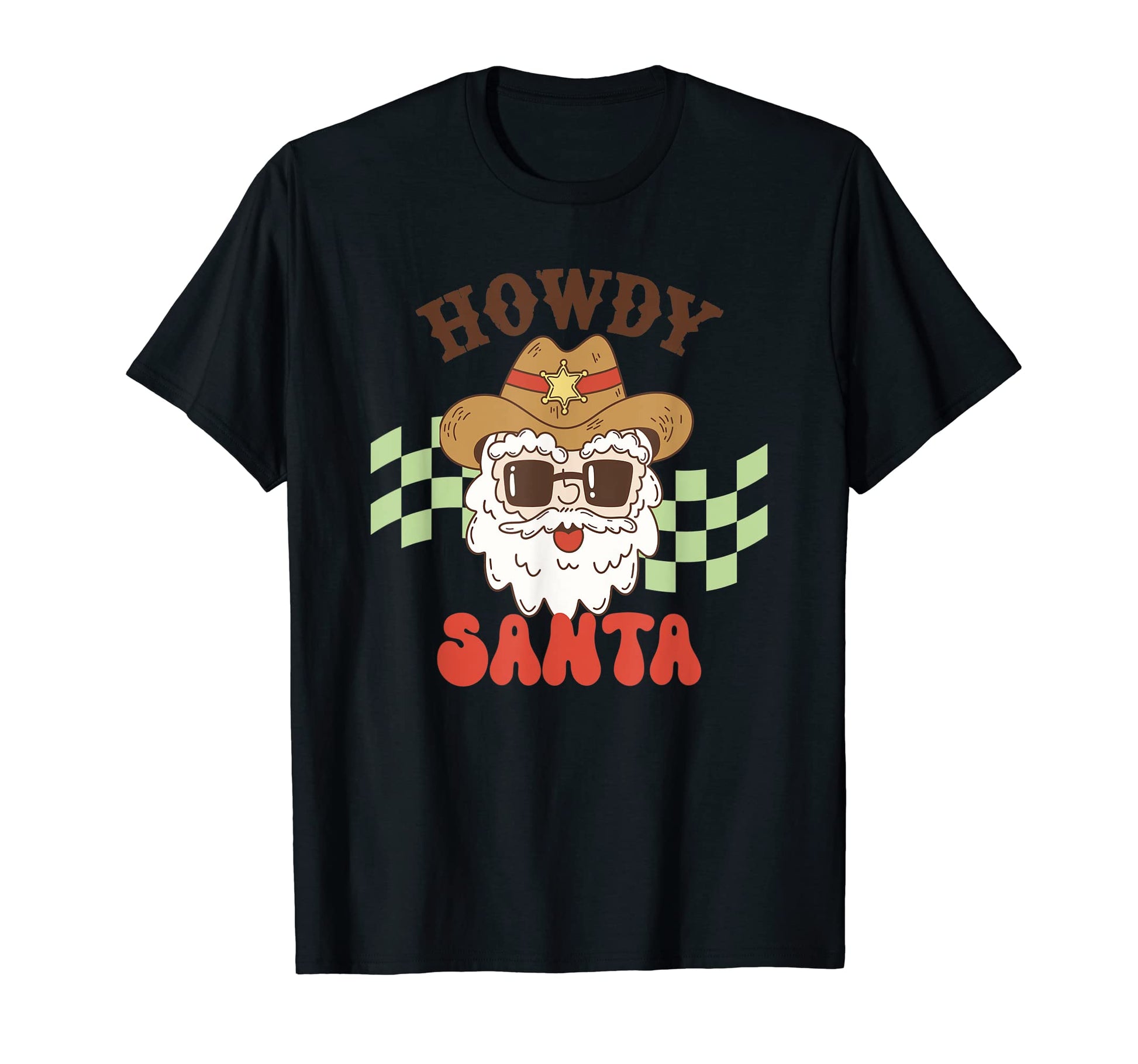 Howdy Santa Cowboy Santa Cowboy T-Shirt - Aesthetic Graphic for Adults - T-Shirt, Sweatshirt, Hoodie