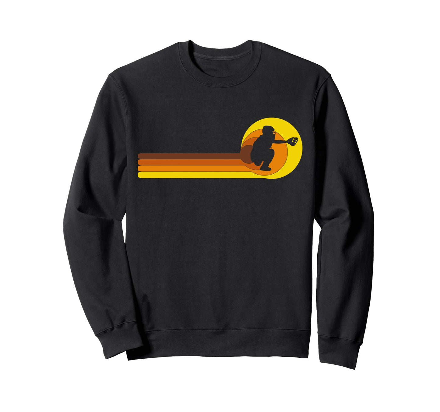 Baseball Softball 70S 80S Catcher Sweatshirt - Trendy Graphic Unisex - T-Shirt, Sweatshirt, Hoodie