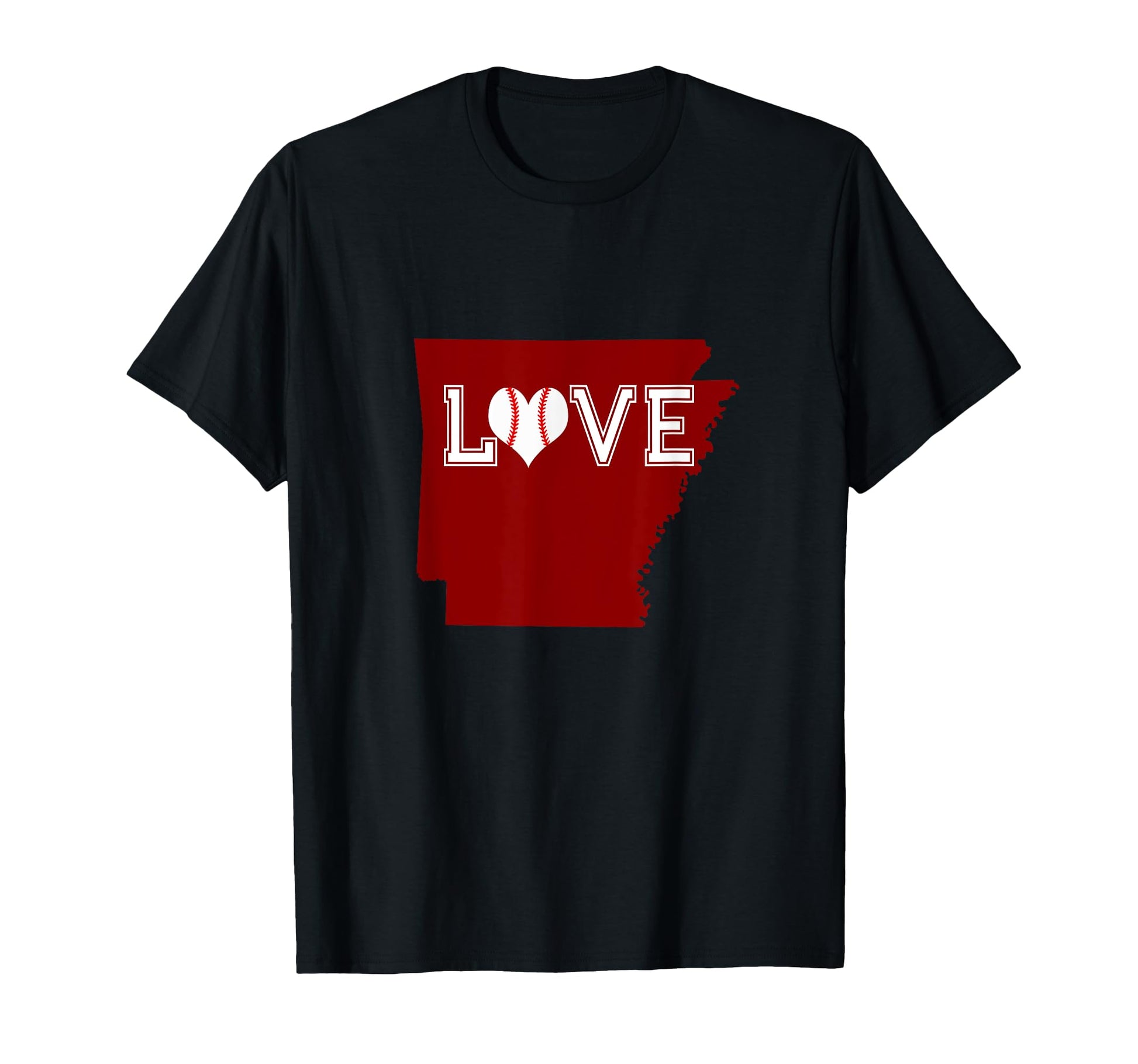 Love Baseball Arkansas Baseball T-Shirt - Casual Everyday Wear Men Women - T-Shirt, Sweatshirt, Hoodie