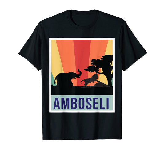 Africa Amboseli National Park Elephants T-Shirt - Graphic Print Unisex - T-Shirt, Sweatshirt, Hoodie