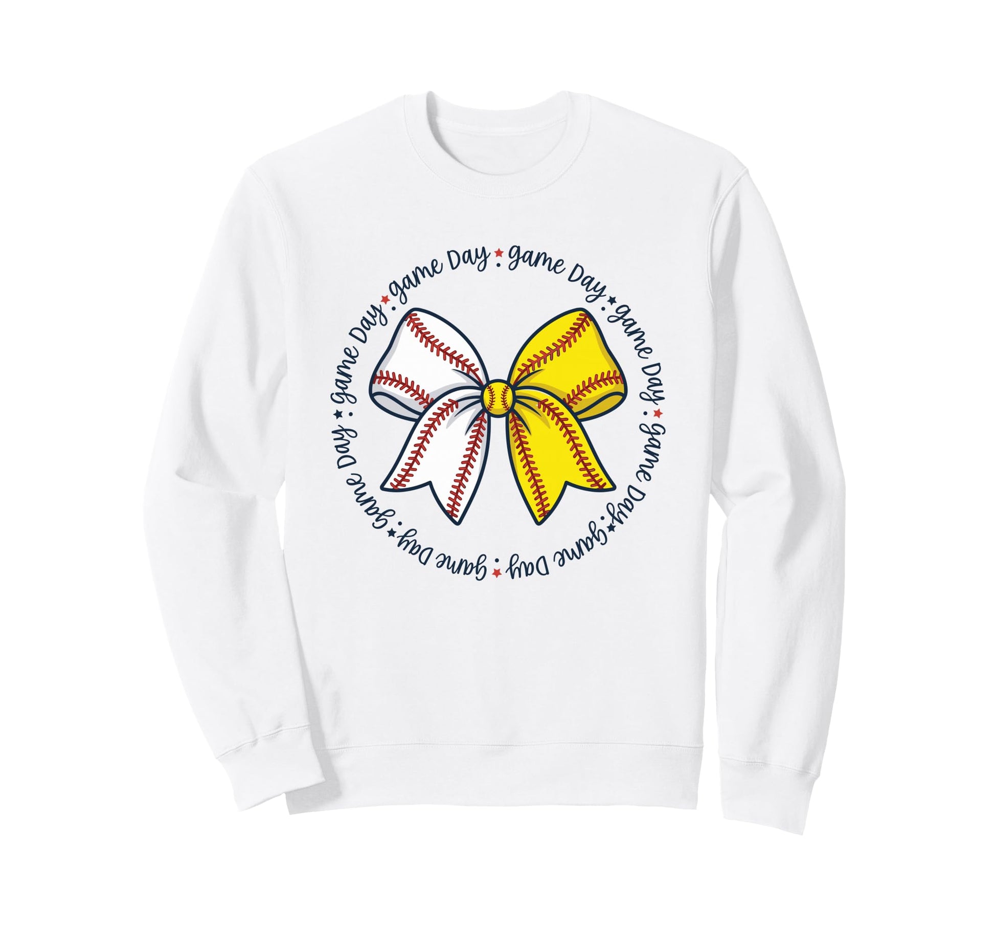 Baseball Softball Coquette Bow Sweatshirt - Fun Novelty Design Men Women - T-Shirt, Sweatshirt, Hoodie