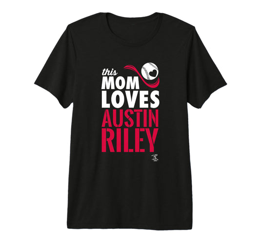 Austin Riley This Mom Loves Tri Blend T-Shirt - Graphic Print Unisex - T-Shirt, Sweatshirt, Hoodie