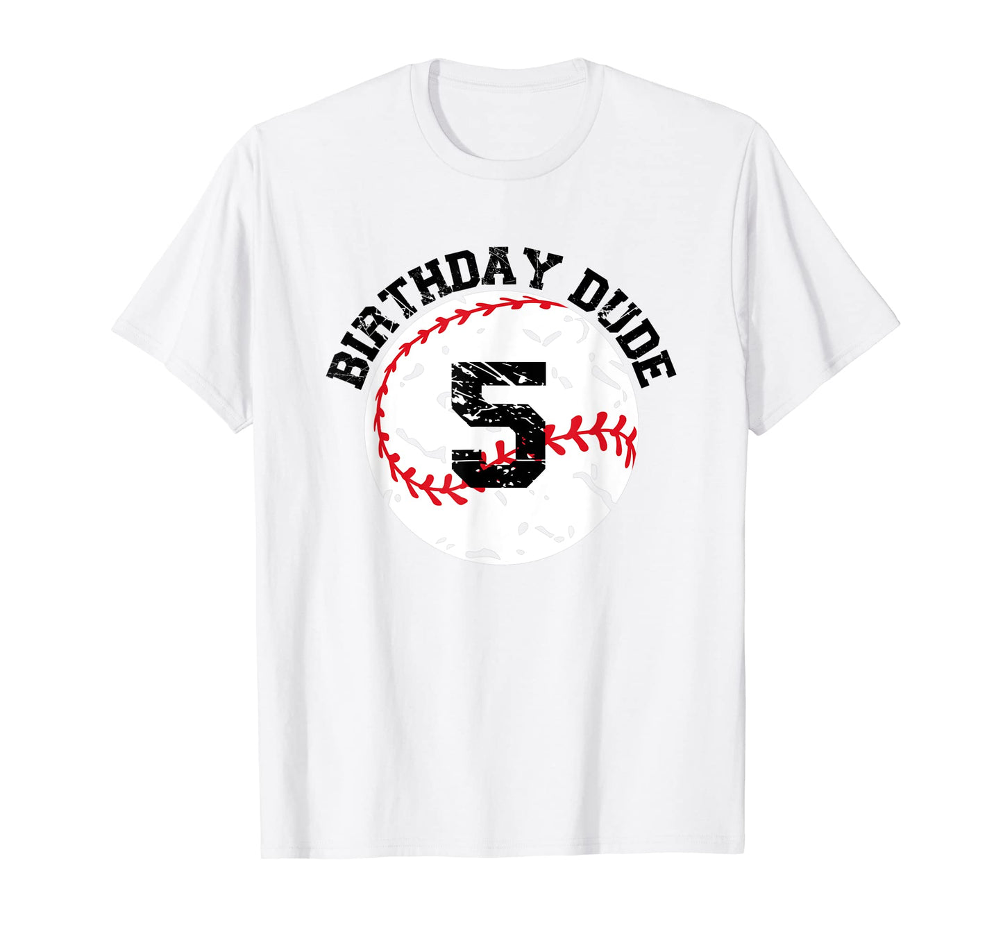 5 Year Old 5Th Birthday Dude Baseball T-Shirt - Unique Graphic for Adults - T-Shirt, Sweatshirt, Hoodie