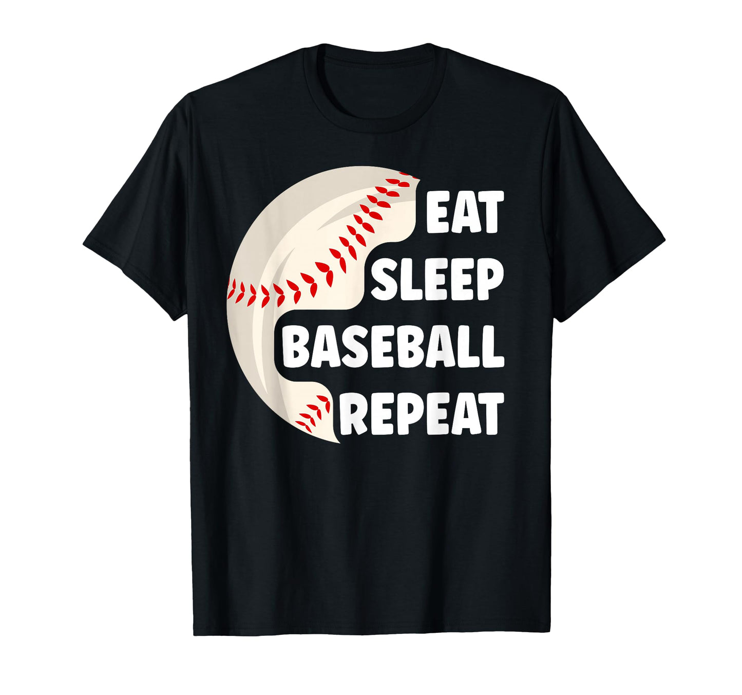 Eat Sleep Baseball Repeat Baseball Player T-Shirt - Unique Graphic Unisex - T-Shirt, Sweatshirt, Hoodie