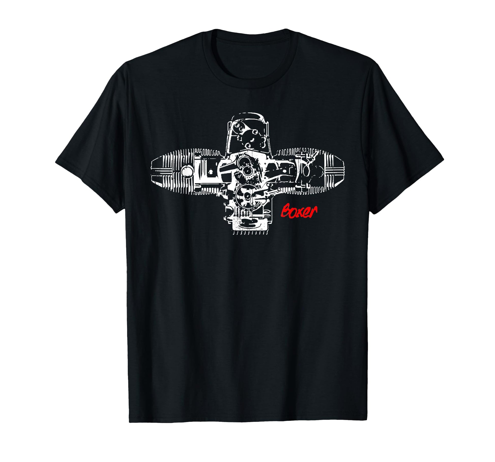 Boxer Laser Flat Engine Motorcycles T-Shirt - Fun Novelty Design for Adults - T-Shirt, Sweatshirt, Hoodie
