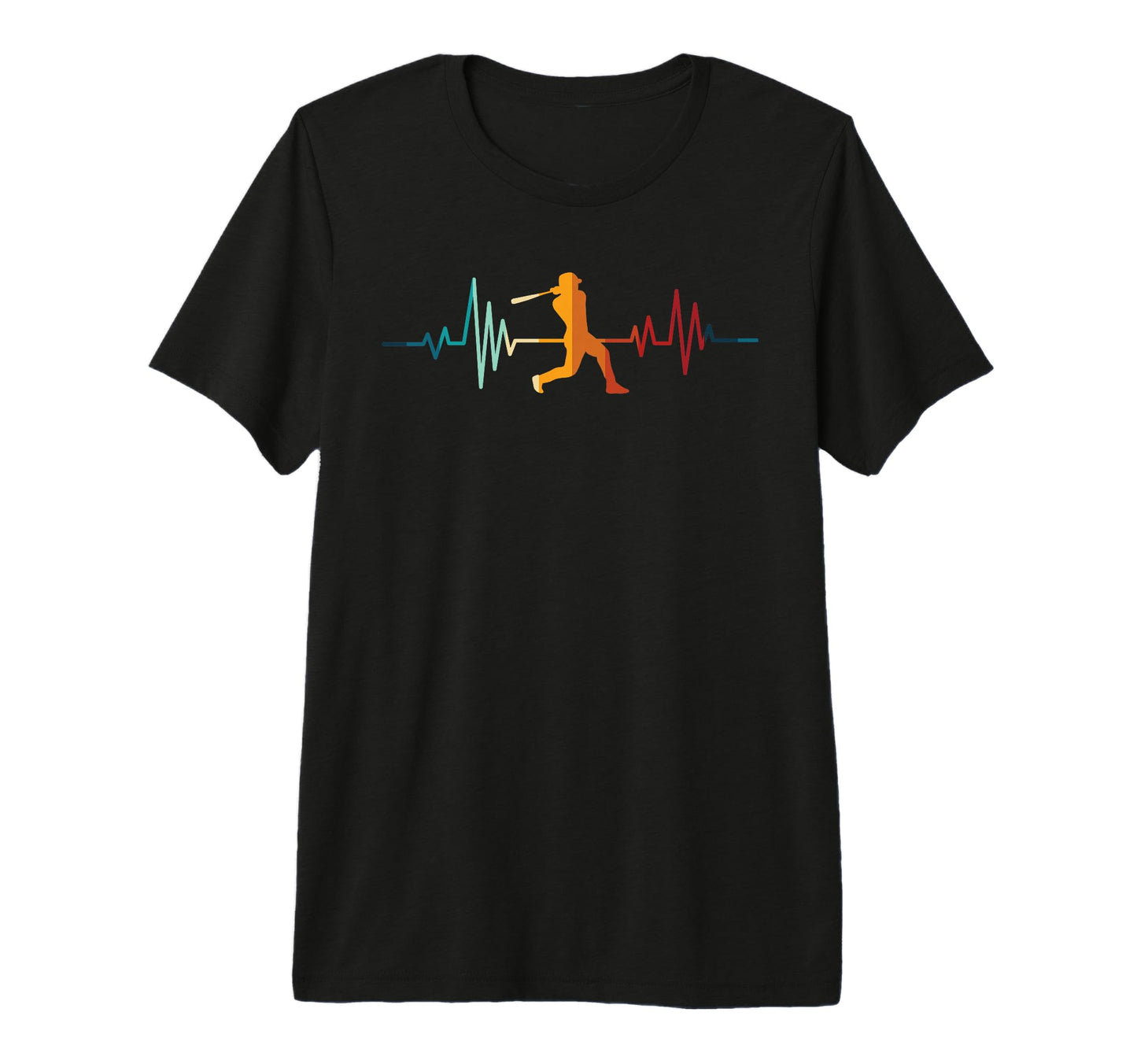 Baseball Heartbeat Tri Blend T-Shirt - Trendy Graphic Men Women - T-Shirt, Sweatshirt, Hoodie