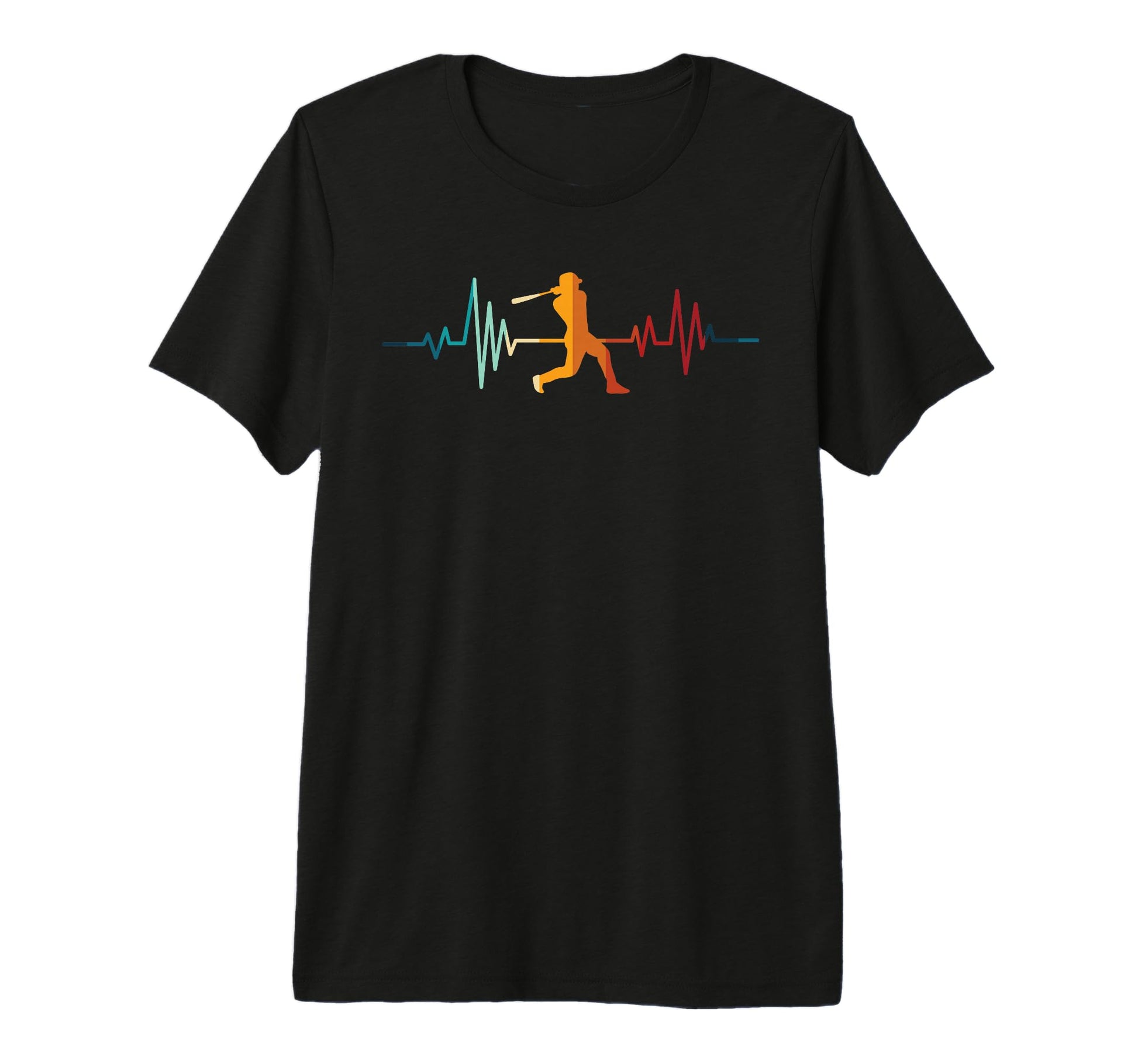 Baseball Heartbeat Tri Blend T-Shirt - Trendy Graphic Men Women - T-Shirt, Sweatshirt, Hoodie