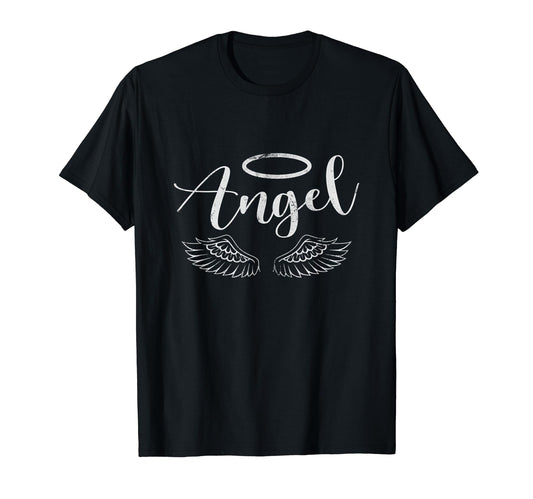 Angel Y2K Aesthetic Distressed T-Shirt - Custom Art Print for Adults - T-Shirt, Sweatshirt, Hoodie