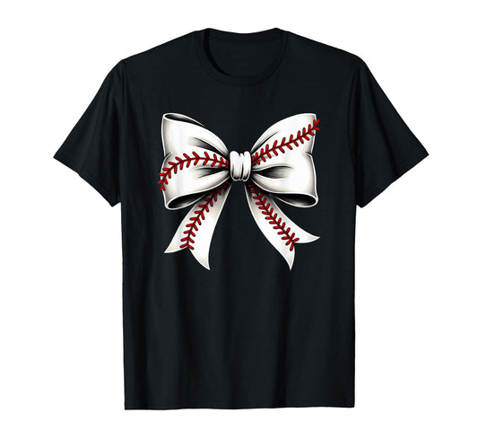 Baseball Coquette Bow Mommy T-Shirt - Custom Art Print for Adults - T-Shirt, Sweatshirt, Hoodie