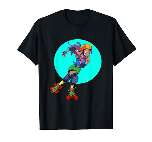 Anime Roller Skates Illustration T-Shirt - Casual Everyday Wear Men Women - T-Shirt, Sweatshirt, Hoodie