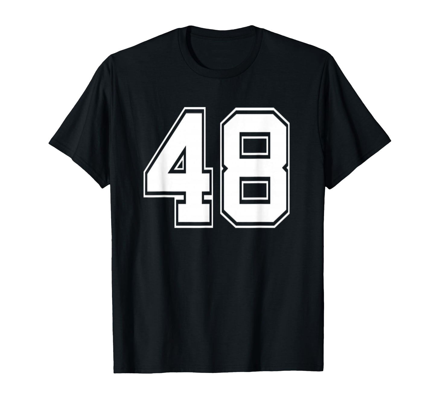 Number 48 Baseball Football Soccer T-Shirt - Fun Novelty Design for Adults - T-Shirt, Sweatshirt, Hoodie