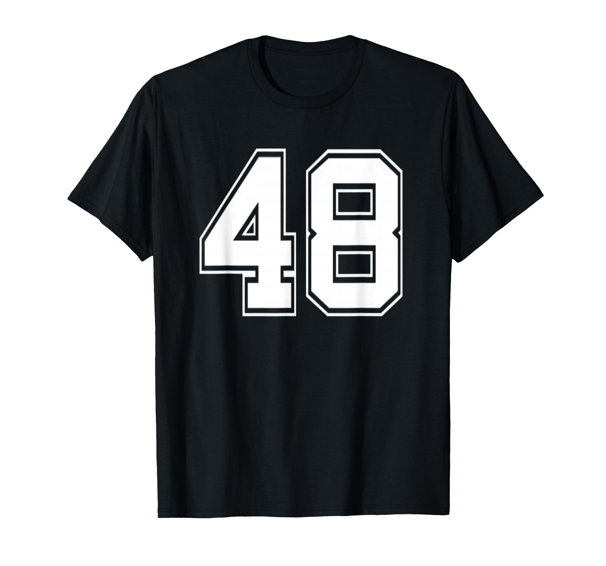 Number 48 Baseball Football Soccer T-Shirt - Fun Novelty Design for Adults - T-Shirt, Sweatshirt, Hoodie