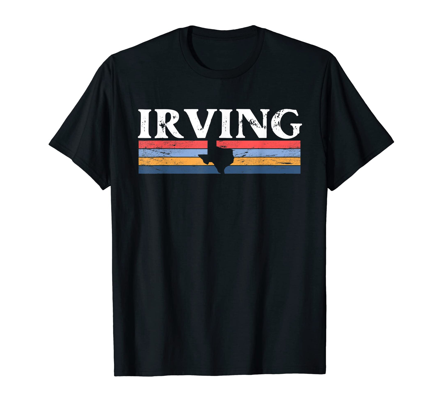 Irving Texas Tx Stripes State 70S Color T-Shirt - Graphic Print for Adults - T-Shirt, Sweatshirt, Hoodie