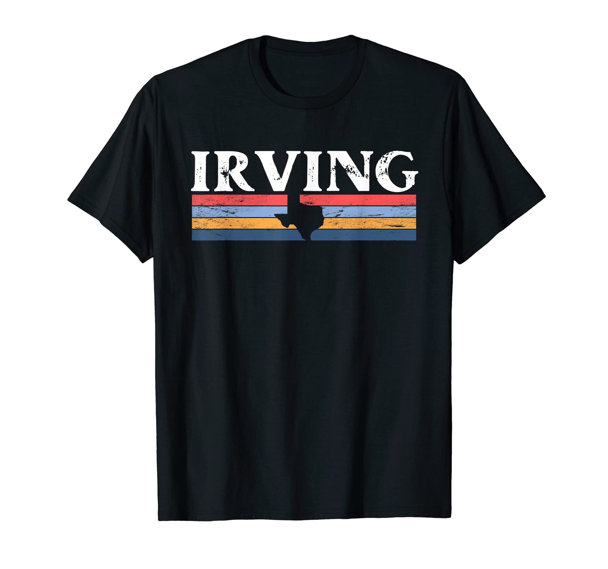 Irving Texas Tx Stripes State 70S Color T-Shirt - Graphic Print for Adults - T-Shirt, Sweatshirt, Hoodie