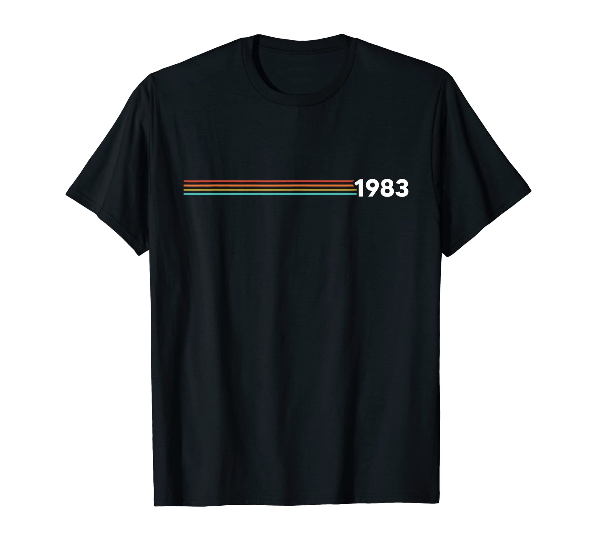 1983 Years Stripe 70S Birthday T-Shirt - Custom Art Print Unisex - T-Shirt, Sweatshirt, Hoodie