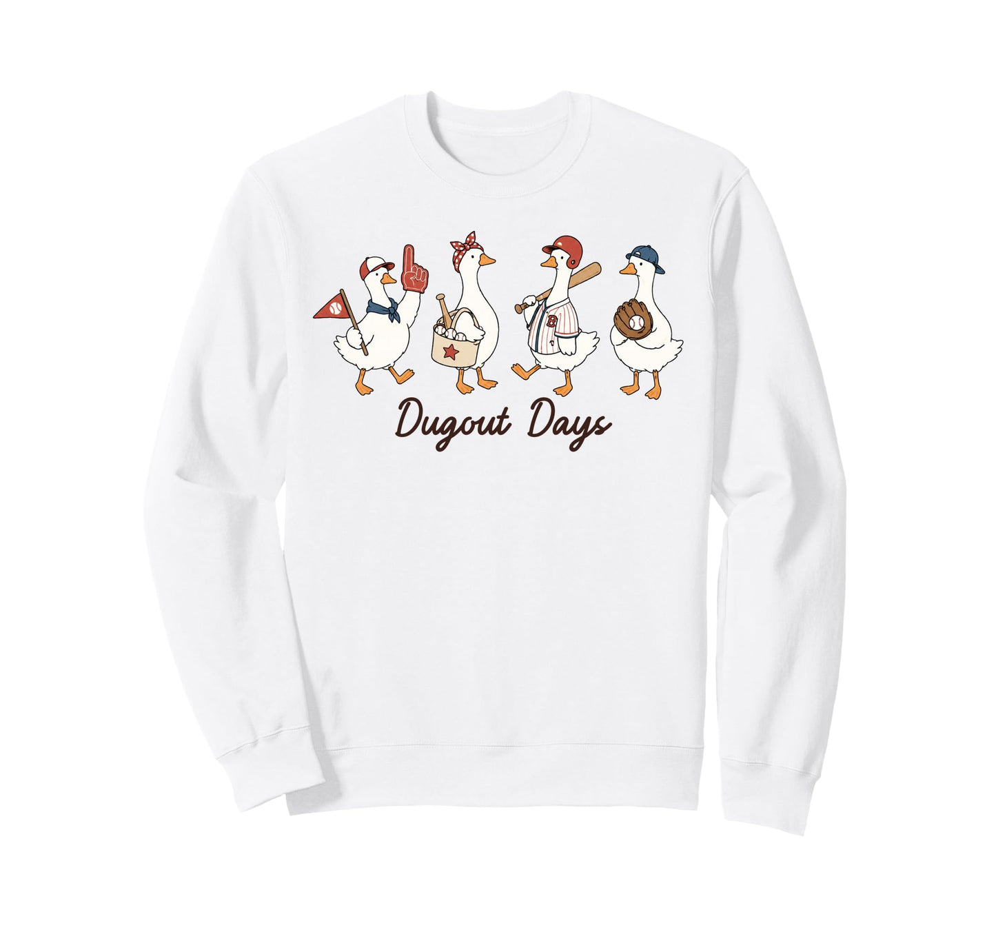 Baseball Mom Silly Goose Game Day Sweatshirt - Minimalist Print Men Women - T-Shirt, Sweatshirt, Hoodie