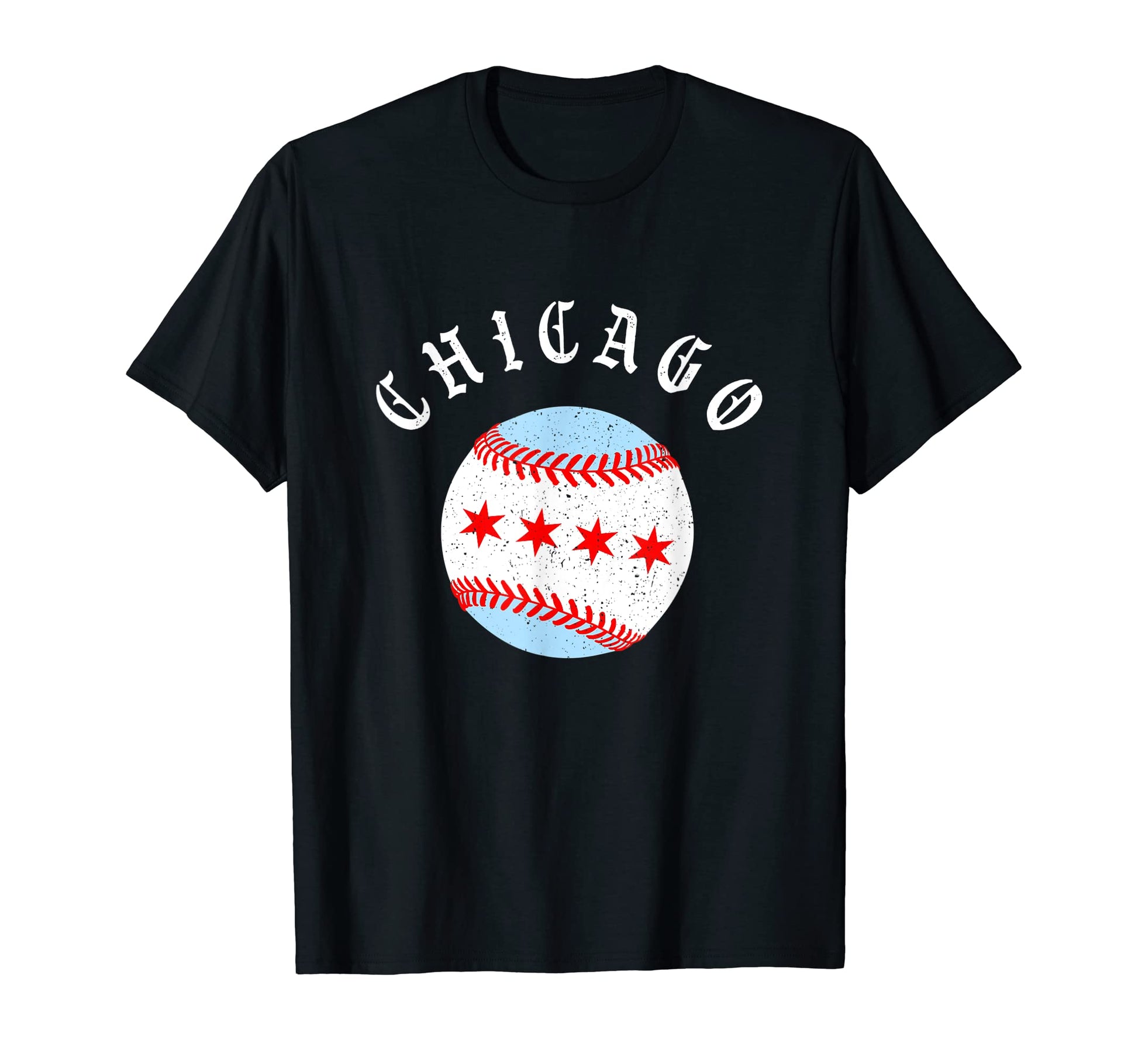 Chicago Flag Inside Baseball T-Shirt - Minimalist Print Men Women - T-Shirt, Sweatshirt, Hoodie