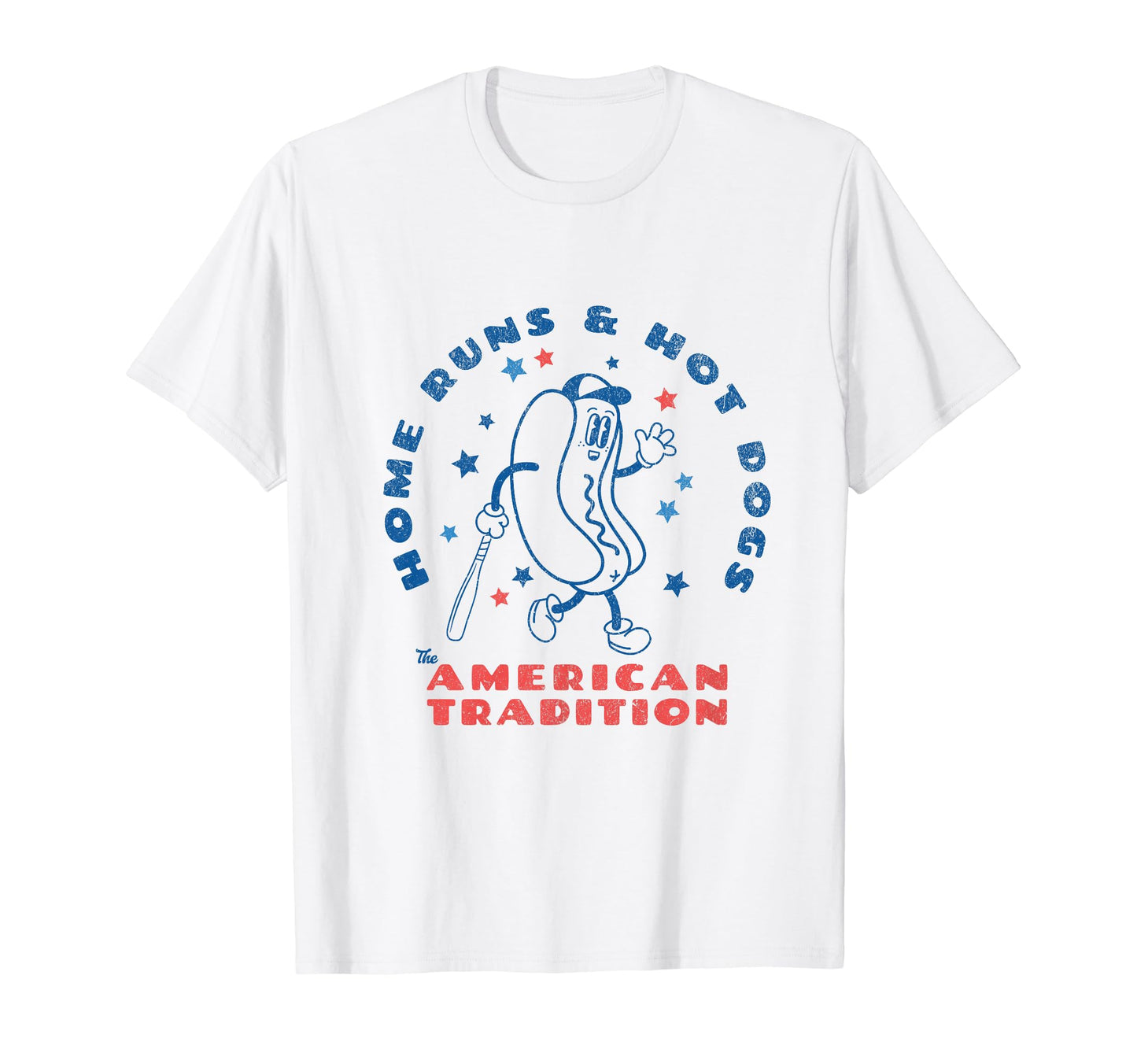 Home Runs Hot Dogs American T-Shirt - Casual Everyday Wear Men Women - T-Shirt, Sweatshirt, Hoodie